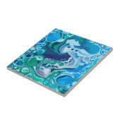 Blue and Green Digital Marble Fluid Art Fliese (Seite)
