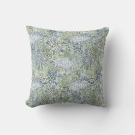 Blue and Green Garden Tapestry Floral Cushion Kissen