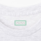 Blue and Green Gingham Kariert Four Kid School Etiketten (Befestigt)