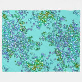 Blue and Green Glittery Confetti Fleecedecke (Vorderseite (Horizontal))