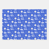 Blue and Green Golf Icons Geschenkpapier Set (Vorderseite 3)