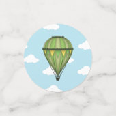 Blue and Green Hot Air Balloon Baby Dusche Konfetti (Klein Vorderseite)