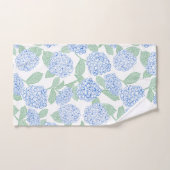 Blue and Green Hydrangea Floral Bath Towel Set (Handtuch)