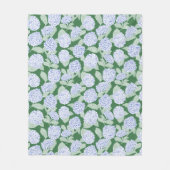 Blue and Green Hydrangea Floral Throw Blanket Fleecedecke (Vorderseite)