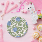 Blue and Green Hydrangea Florals Pappteller (Party)