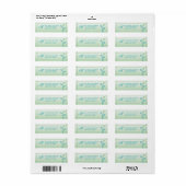 Blue and Green Leaf Wedding Return Address Label (Vorne)
