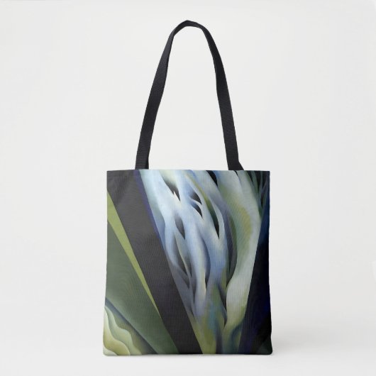 Blue and Green Music von Georgia O'Keeffe Tasche (Vorderseite)