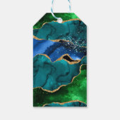 Blue and Green Peacock Agate Birthday Danke Geschenkanhänger (Rückseite)