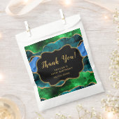 Blue and Green Peacock Agate Birthday Danke Geschenktütchen (Ausgeschnitten)