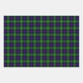 Blue and Green Scottish Clan Sutherland Tartan Cas Geschenkpapier Set (Vorderseite 3)