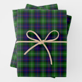 Blue and Green Scottish Clan Sutherland Tartan Cas Geschenkpapier Set (Beispiel)