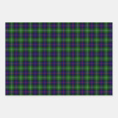 Blue and Green Scottish Clan Sutherland Tartan Cas Geschenkpapier Set (Vorderseite)