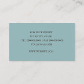 Blue and Green Shimmer and Crystal Business Card Visitenkarte (Rückseite)