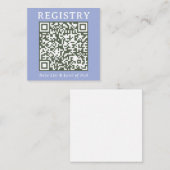 Blue and Green Simple Registry Shoppable QR Code Begleitkarte (Vorne/Hinten)