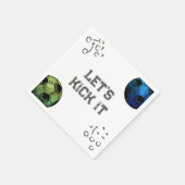 Blue and Green Soccer Party Napkins Serviette (Ecke)