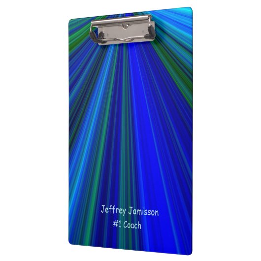 Blue and Green Sternexplosion, #1 Coach, Best Teac Klemmbrett (Links)