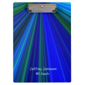 Blue and Green Sternexplosion, #1 Coach, Best Teac Klemmbrett (Vorderseite)