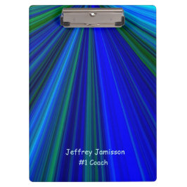 Blue and Green Sternexplosion, #1 Coach, Best Teac Klemmbrett