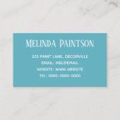 Blue and Green Stripes Business Card Visitenkarte (Rückseite)