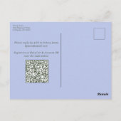 Blue and Green Sweet Country Floral Baby Shower Postkarte (Rückseite)