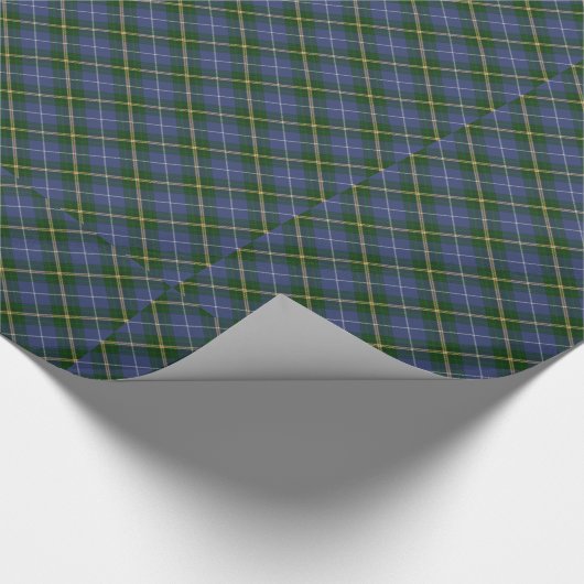 Blue and Green Tartan/Karierte Geschenkwrap Geschenkpapier (Ecke)