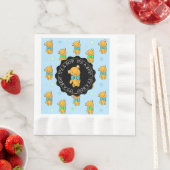 Blue and Green Teddy Bären Boy's Baby Shower Serviette (Beispiel)