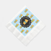 Blue and Green Teddy Bären Boy's Baby Shower Serviette (Ecke)