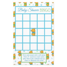 Blue and Green Teddy Bear Boy Baby Duschspiele