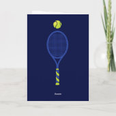 Blue and green Tennis 🎾 Ace Birthday Postcard Karte (Rückseite)