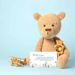 Blue and Green Wildblume books Begleitkarte