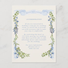 blue and greenery garden crest wreath wedding begleitkarte