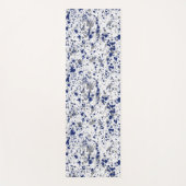 Blue And Grey Paint Splash And Splatter Pattern Yogamatte (Vorderseite)