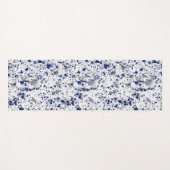 Blue And Grey Paint Splash And Splatter Pattern Yogamatte (Vorderseite (Horizontal))
