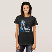 Blue And Grey Ribbon High Heel Diabetes Awareness T-Shirt (Vorne ganz)