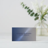 Blue and Grey Sheen Business Card Visitenkarte (Stehend Vorderseite)