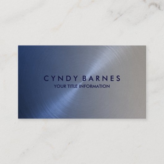 Blue and Grey Sheen Business Card Visitenkarte (Vorderseite)