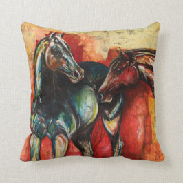 "Blue and Gus" Art Throw Kissen