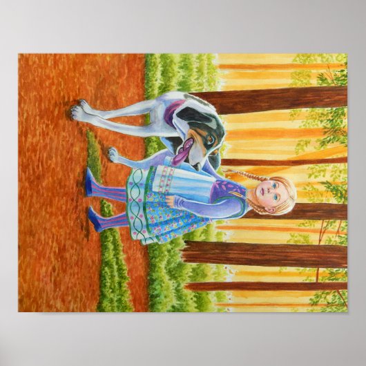 Blue and Hound Dog Poster (Vorne)