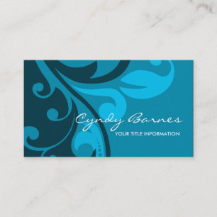 Blue and Indigo Wirbel Business Card Visitenkarte