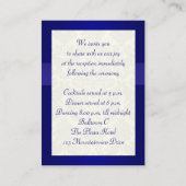 Blue and Ivory Damask Enclosure Card Begleitkarte (Rückseite)