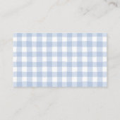 Blue and Ivory Gingham Bow Books for Baby Begleitkarte (Rückseite)