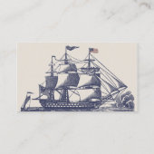 Blue and Ivory Nautical Theme Wedding Escort Card Platzkarte (Rückseite)