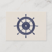 Blue and Ivory Nautical Wedding Card Begleitkarte (Rückseite)