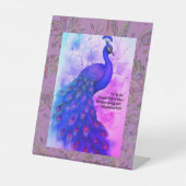 Blue and Lavender Peacock Sockelschild (Vorderseite)