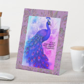 Blue and Lavender Peacock Sockelschild (In SItu)