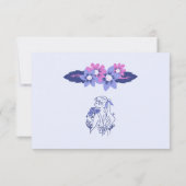 Blue and Lavender Wedding Flower Girl Card Einladung (Rückseite)