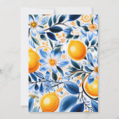 Blue and Lemon Theme Einladung (Rückseite)