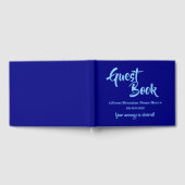 Blue and Light Sky Blue Generic Event Guest Book Gästebuch (Voll)