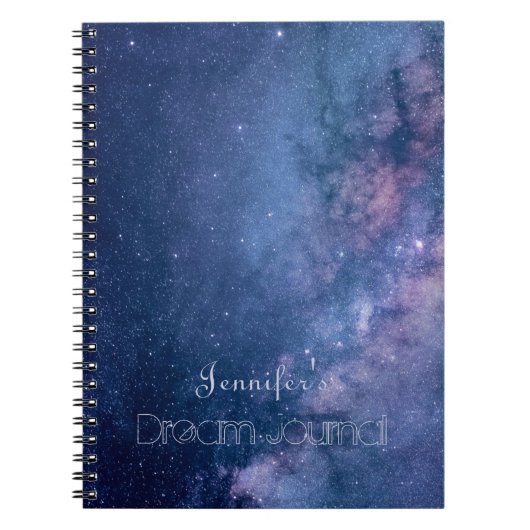 Blue and Lila Galaxy Dream Journal Notizblock (Vorderseite)