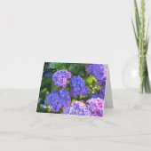 Blue and Lila Hydrangea Vielen Dank Dankeskarte (Vorderseite)